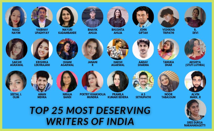 Top 25 Most Deserving Writers of India